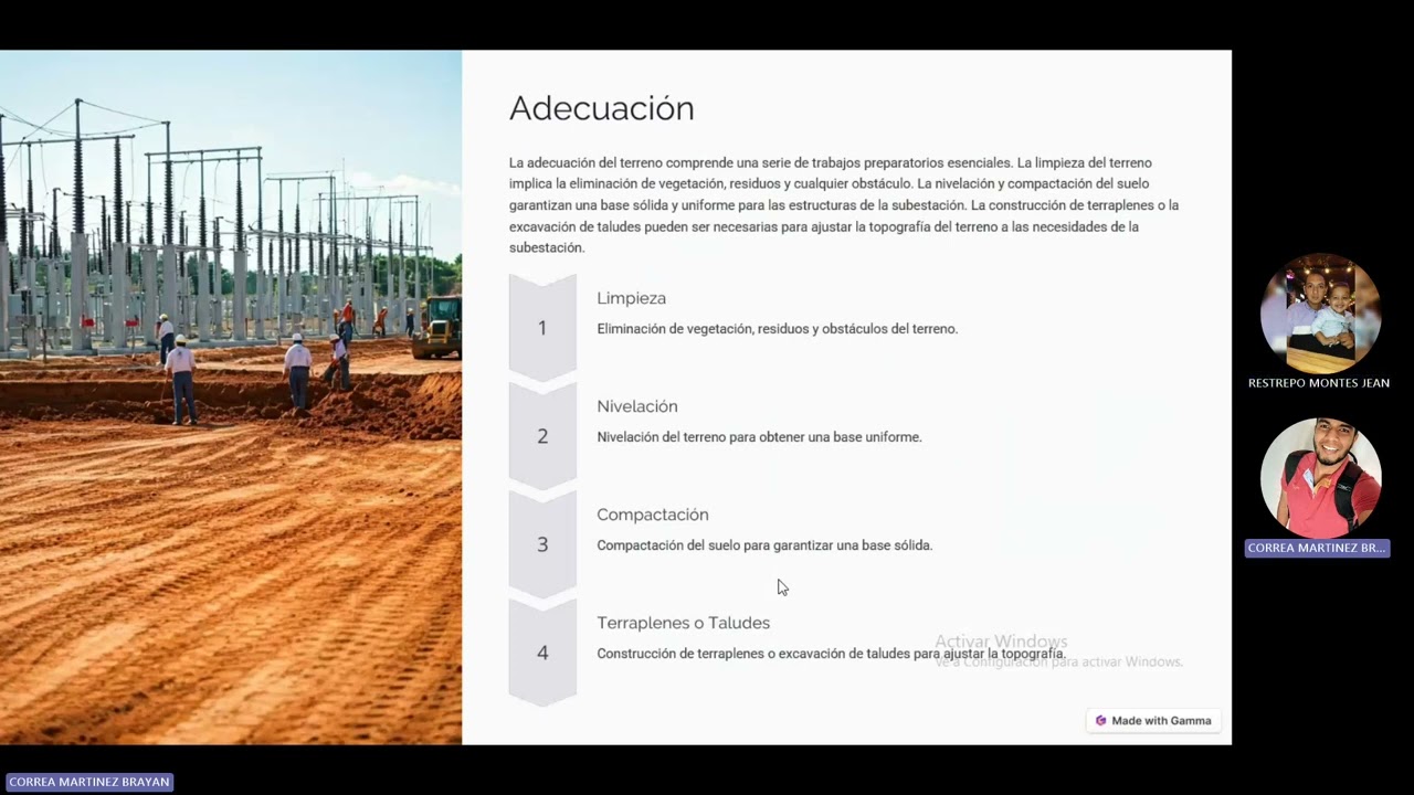 Obras civiles en subestaciones electricas