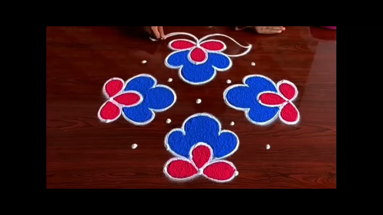Esay simple rangoli #trending #rangoli #viral #kolam #muggulu #telugu #indianculture #new #art 