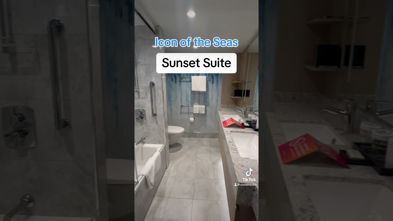 Here is a room tour of the Sunset Suite on Icon of the Seas. #cruise #iconoftheseas #royalcaribbean