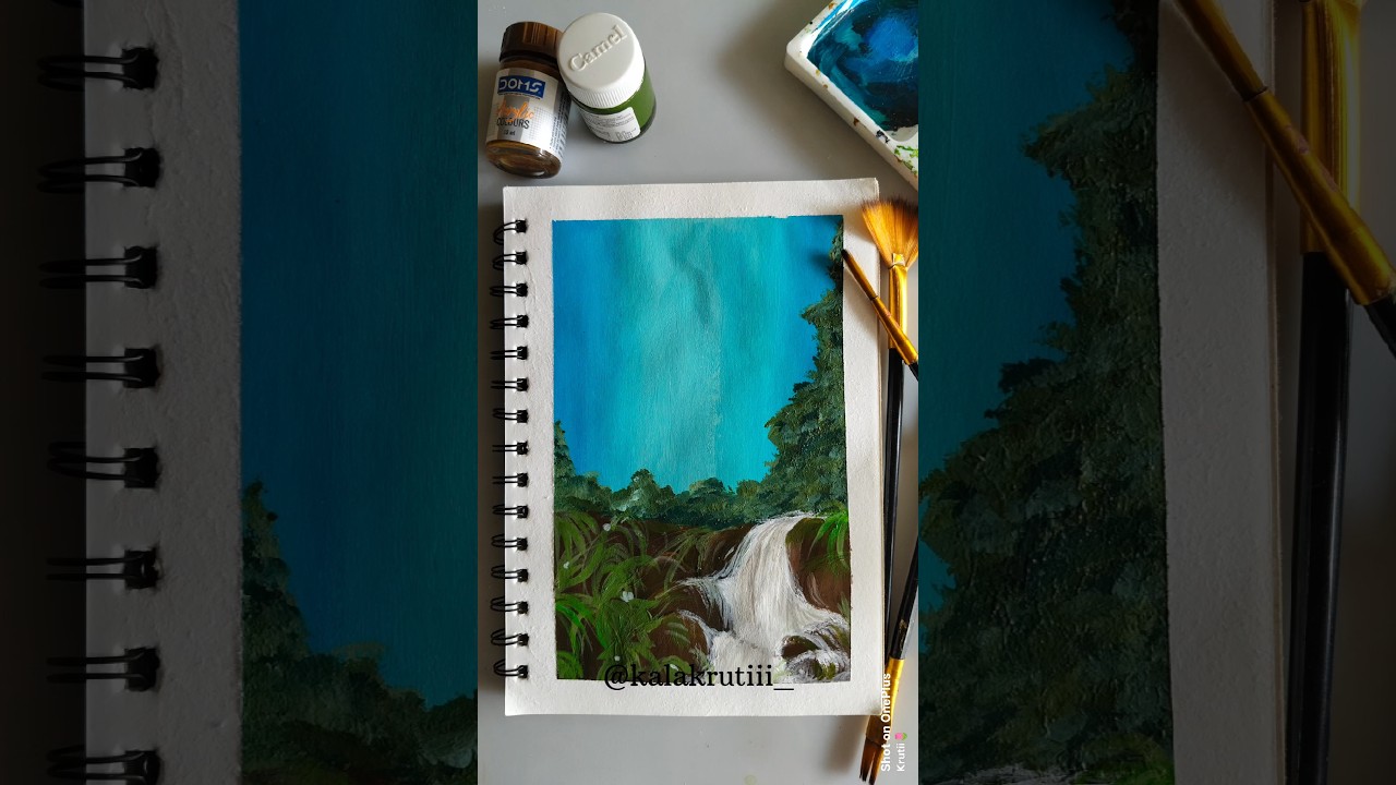 Waterfall Painting 🎨🖌️