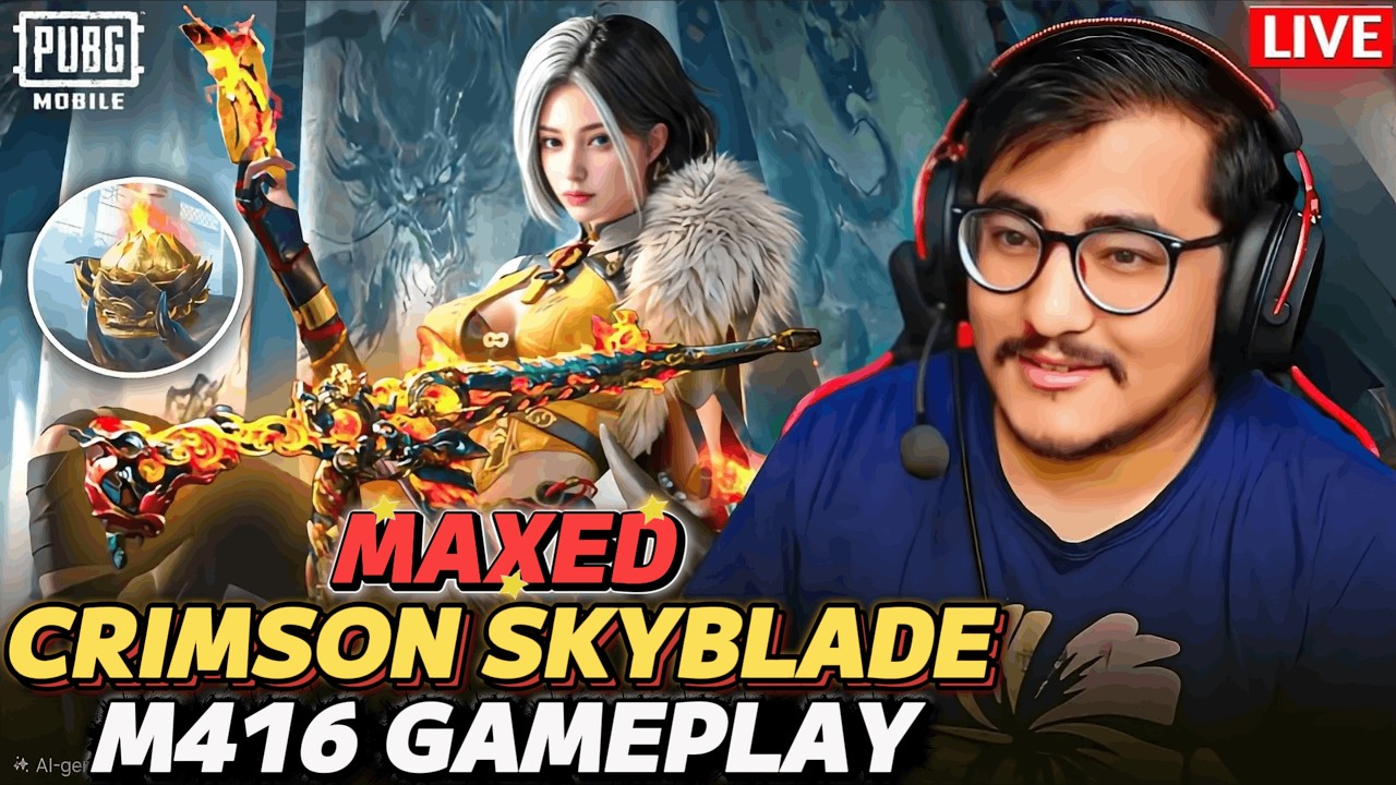 CRIMSON SKYBLADE M416 GAMEPLAY 🔥 | Skyhigh Spectacle Mode PUBG MOBILE