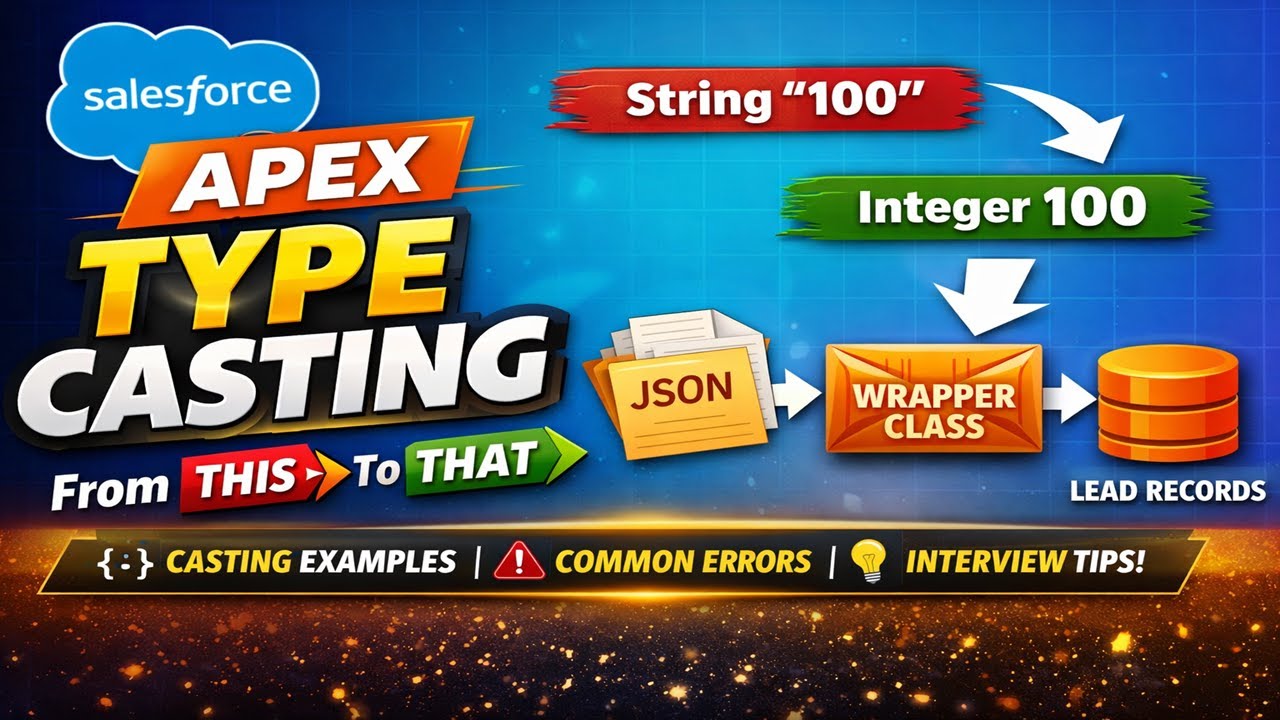 Apex Type Casting Explained 🔥 All Casting Types with Real Examples | Salesforce