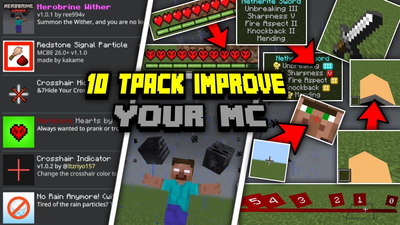Набор из 10 текстур улучшит📈 ваш Minecraft Bedrock Edition #4 🔥🔥🔥