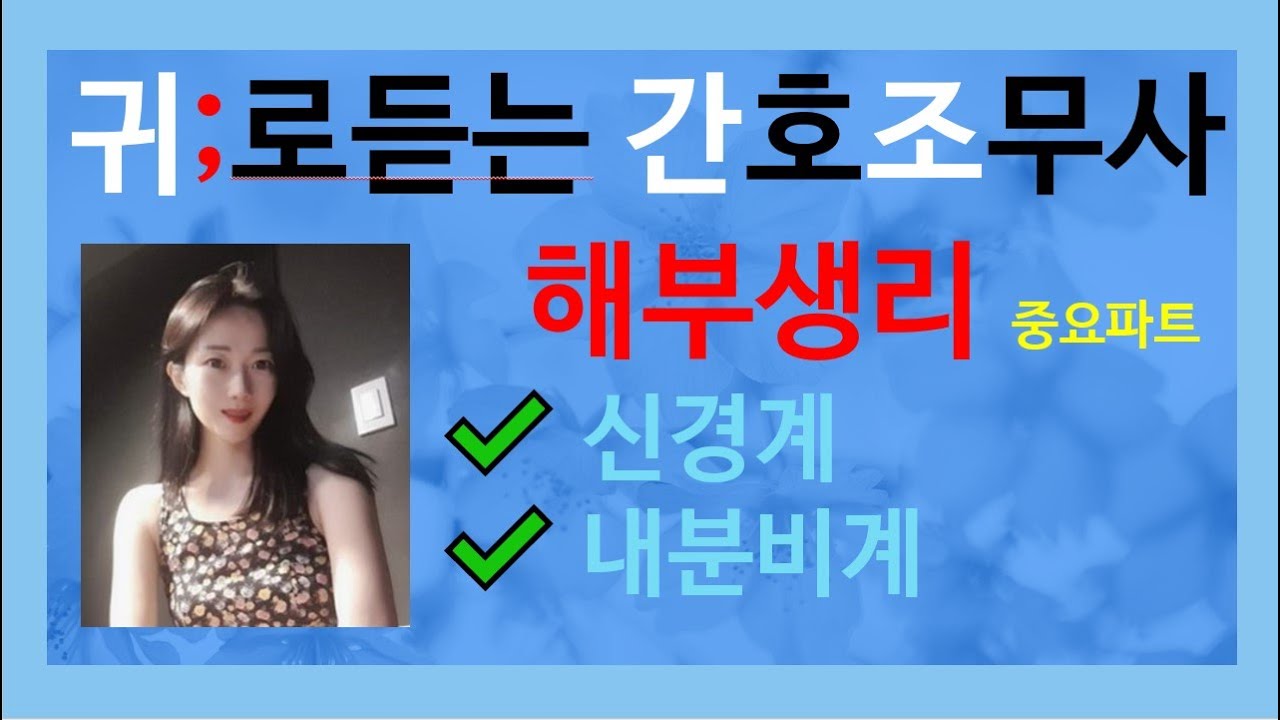 🌕 해부생리~편하게 귀로듣자 (간호조무사 해부생리:요점정리:신경계:내분비계)