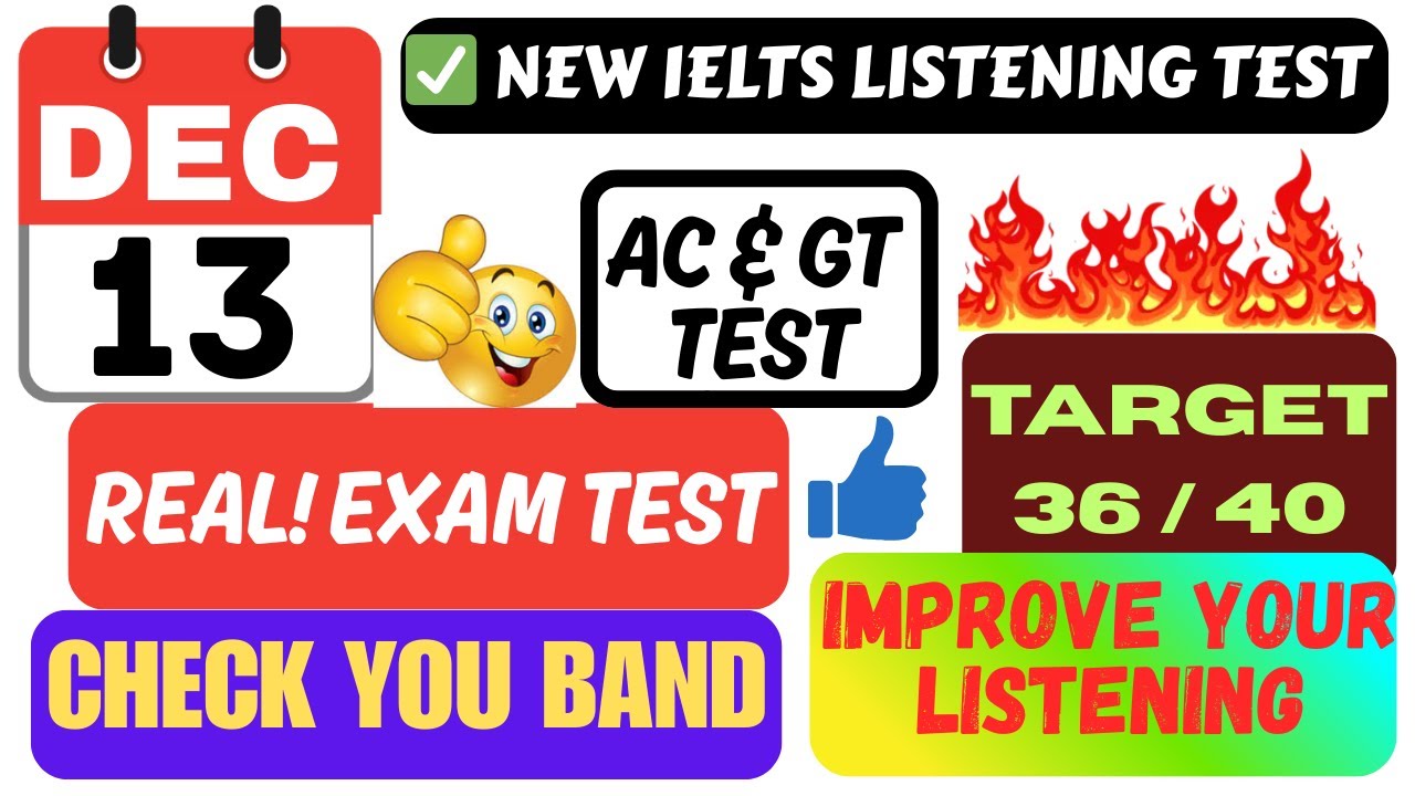 IELTS Listening Test with Answers | Boost Your Band Score Today | 13.12.2025