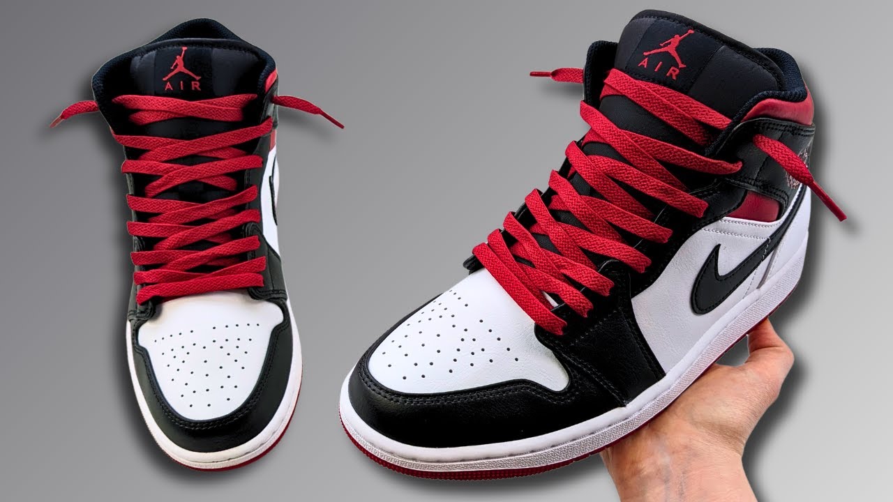 КАК ЗАШНУРОВАТЬ КРОССОВКИ NIKE AIR JORDAN 1 MID (ЛУЧШИЙ СПОСОБ)