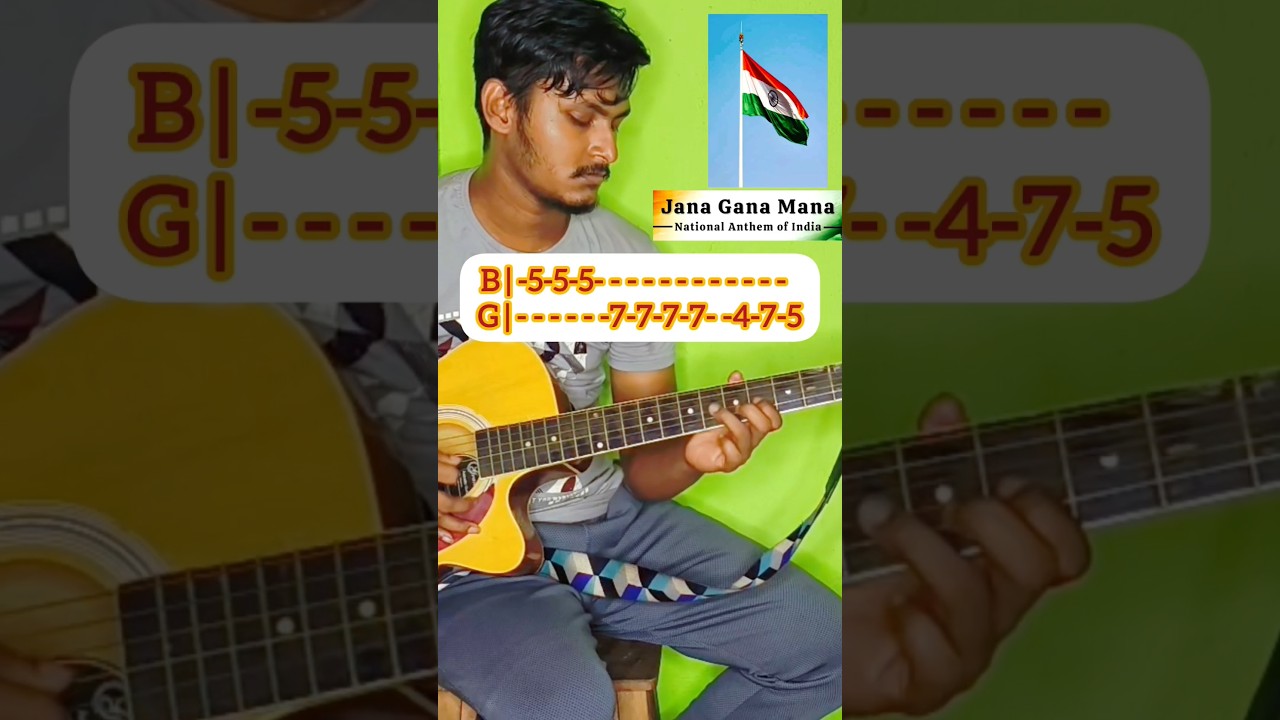 Jana Gana Mana🇮🇳❤️(National Anthem Of India) | Easy Tabs For Beginners 