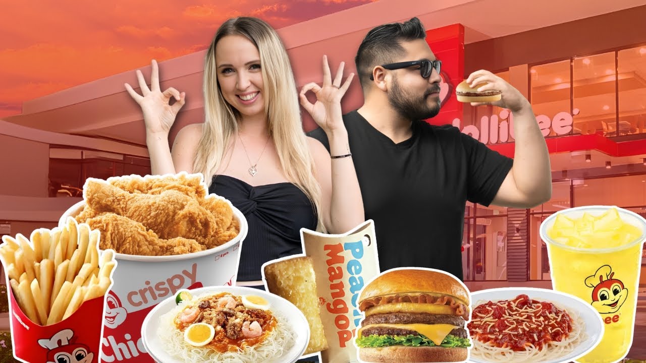TRYING JOLLIBEE FOR THE FIRST TIME | FILIPINO FAST FOOD REVIEW IN AMERICA