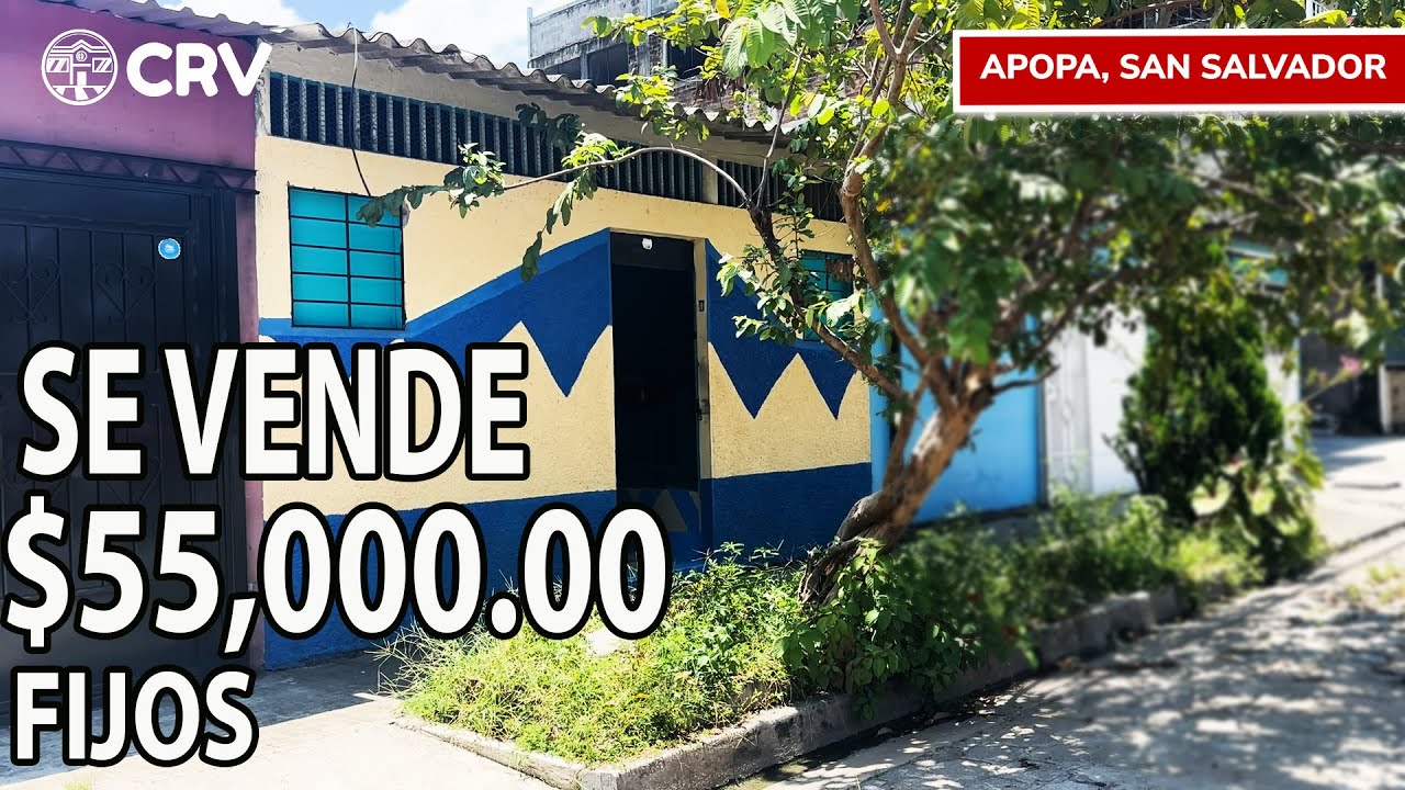 SE VENDE CASA A REMODELAR APOPA SAN SALVADOR | CRV EL SALVADOR