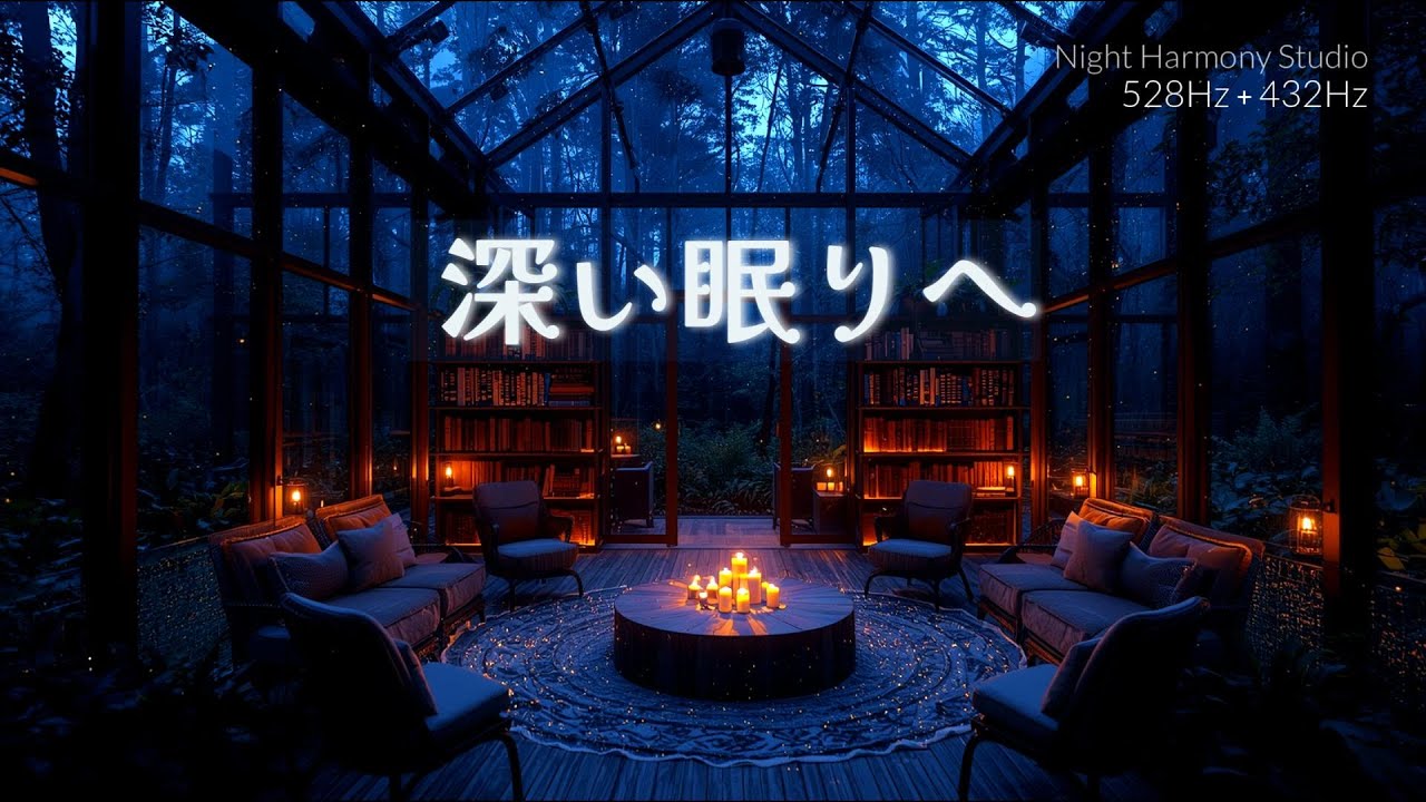 【睡眠用BGM】星屑が眠る書灯｜528Hz × 432Hz 静寂ピアノ
