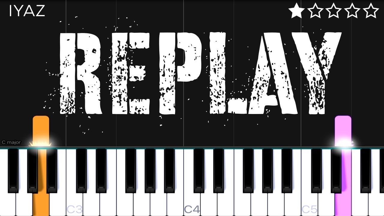Iyaz - Replay (shawty's like a melody in my head) | EASY Piano Tutorial