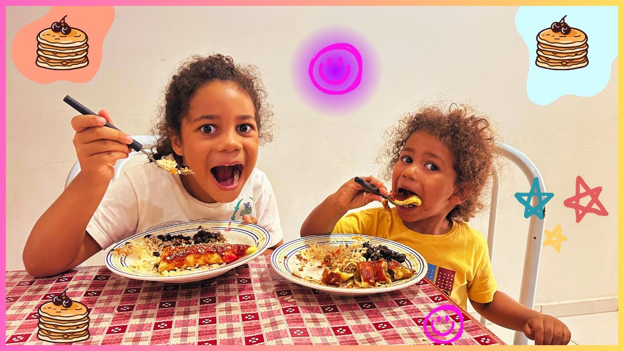 MARINA E LUCAS QUEREM COMER PANQUECAS NO ALMOÇO!!!