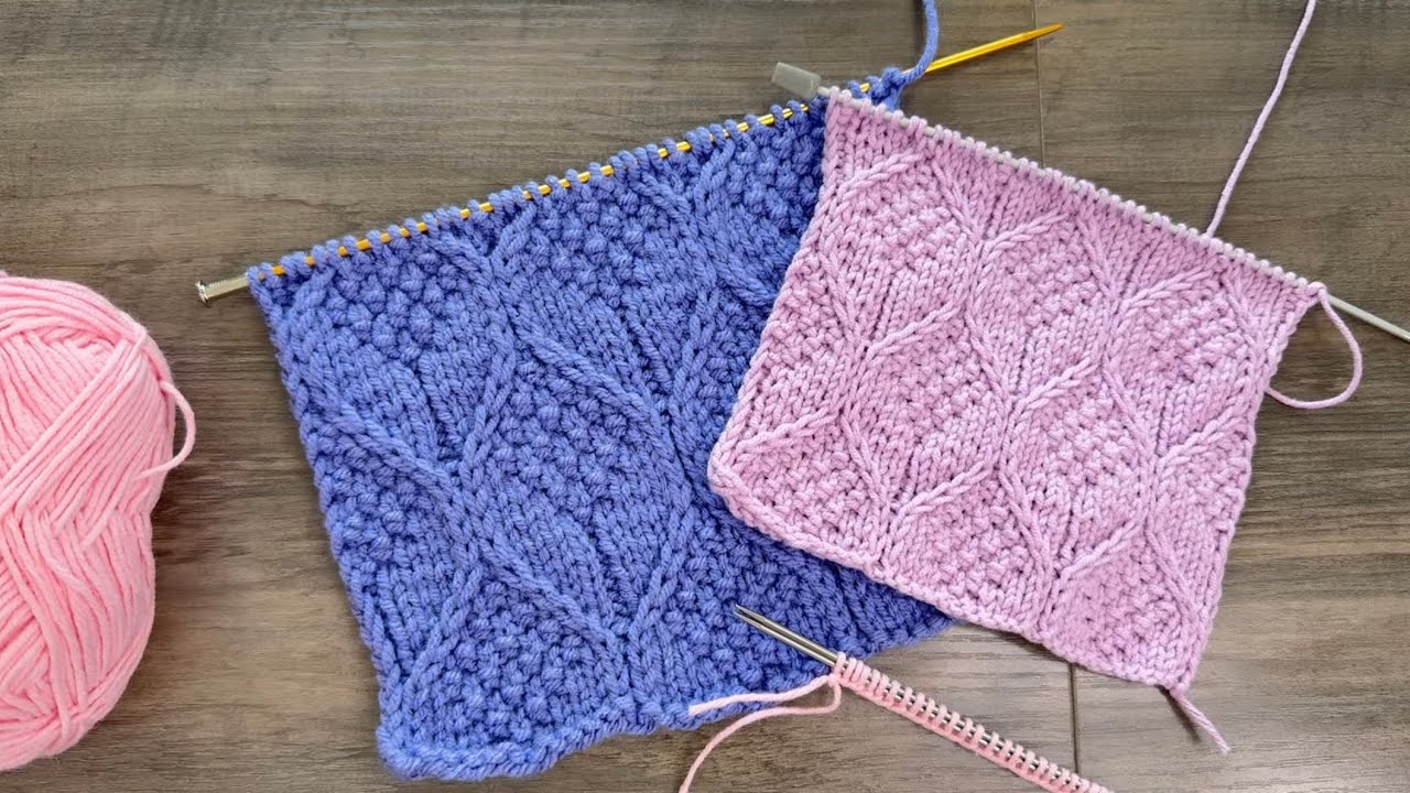 Tumbling Moss Block Knitting Pattern – 3D Geometric Hexagon Design for Textured Knits/beewax pattern
