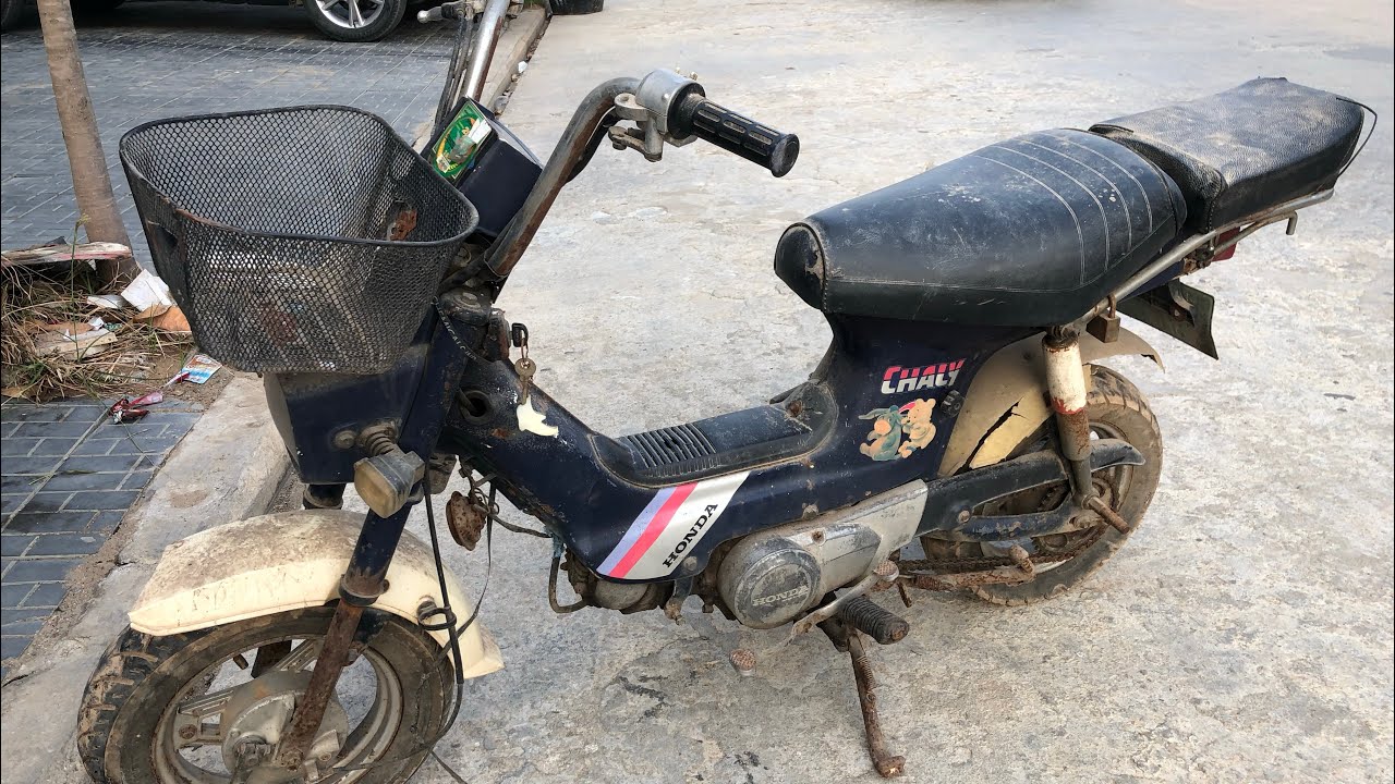 Restoration my Mom Motorcycle Honda Chaly 1986 was after Sleep 12 years / part1