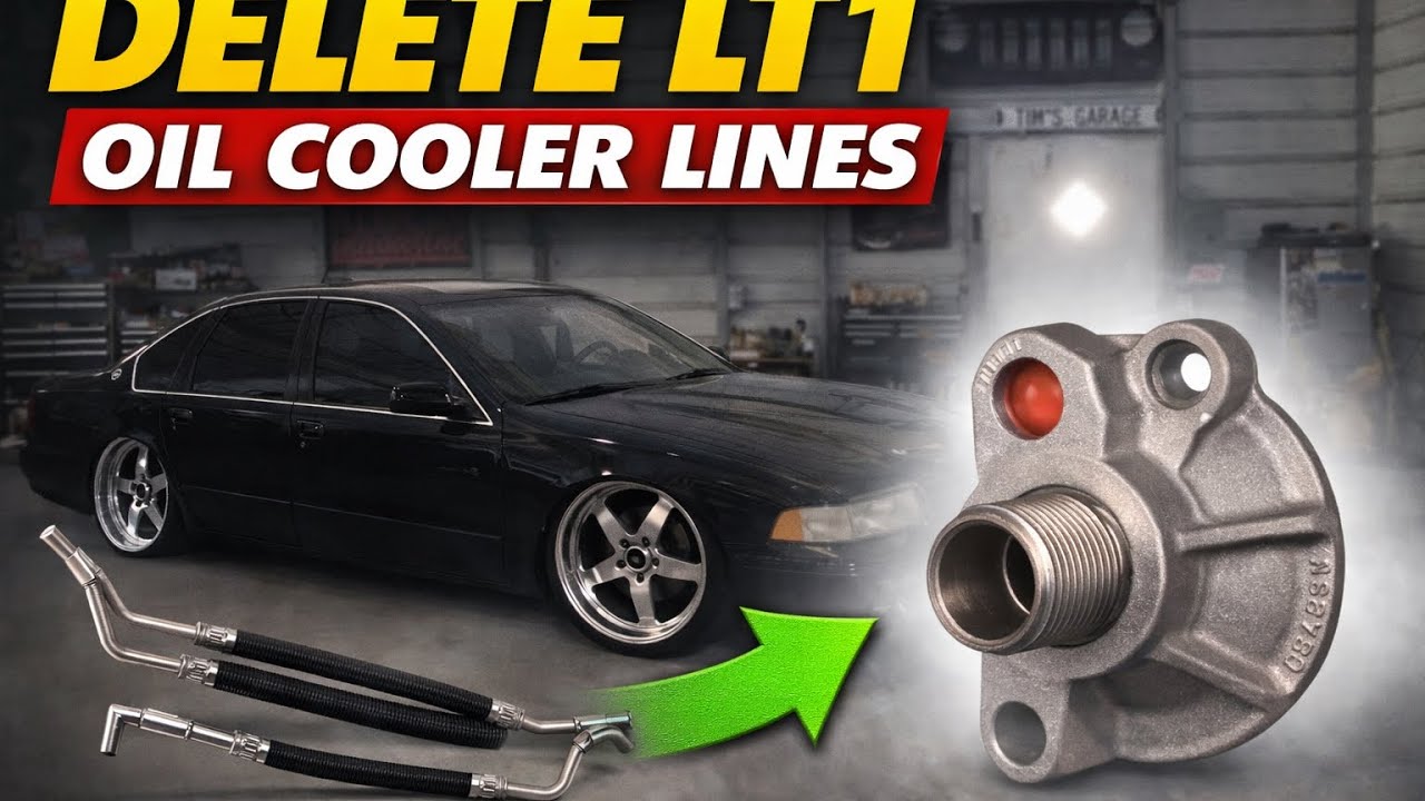 Установка адаптера для удаления трубки маслоохладителя LT1 на Impala SS 1996 года выпуска (Tims).