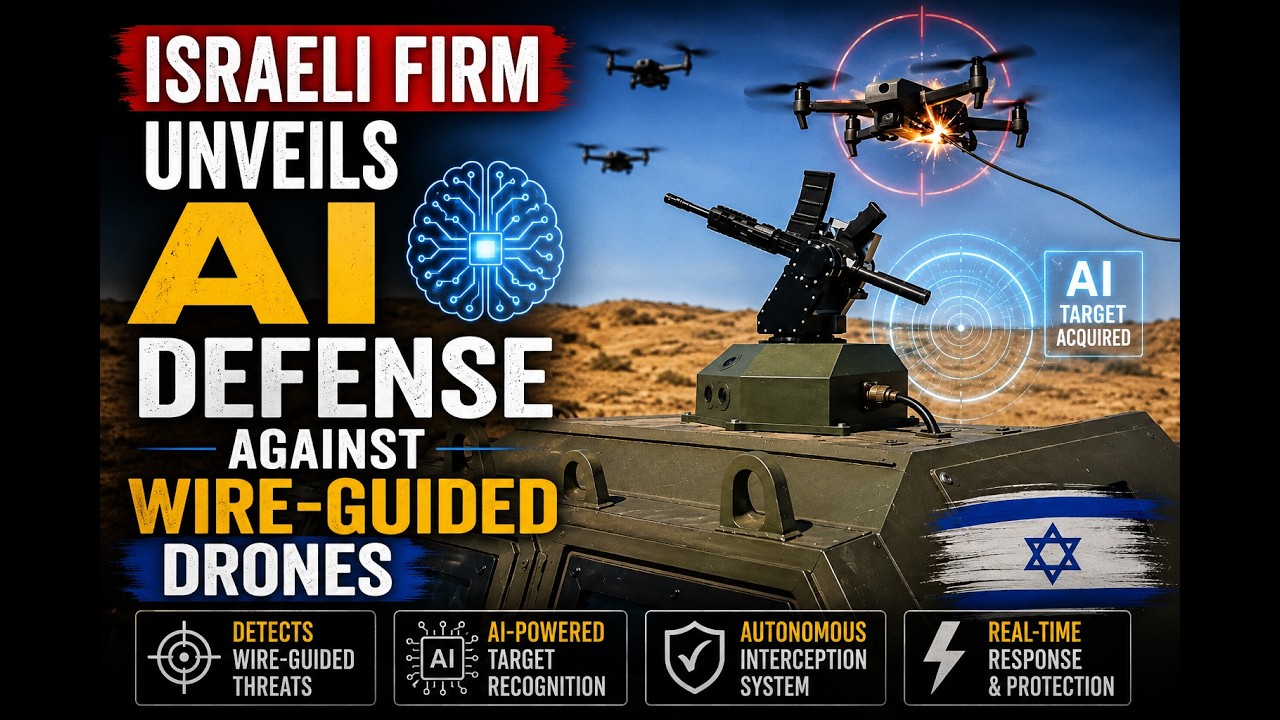Israeli firm unveils AI defense against wire-guided drones