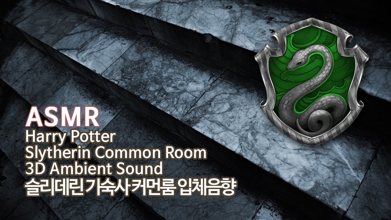 ASMR Slytherin Common Room●슬리데린 기숙사 커먼룸 입체음향 | Harry Potter 3D Ambient Sound