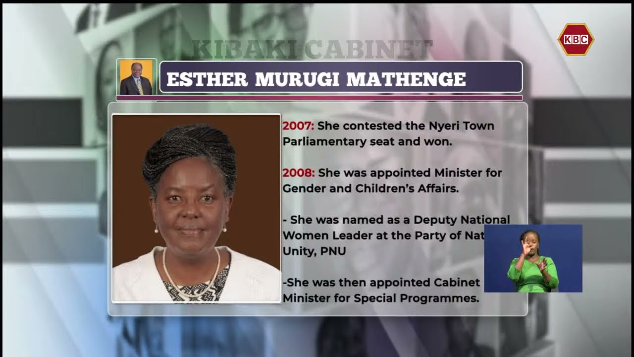 The Cabinet I The political journey of Esther Murugi Mathenge