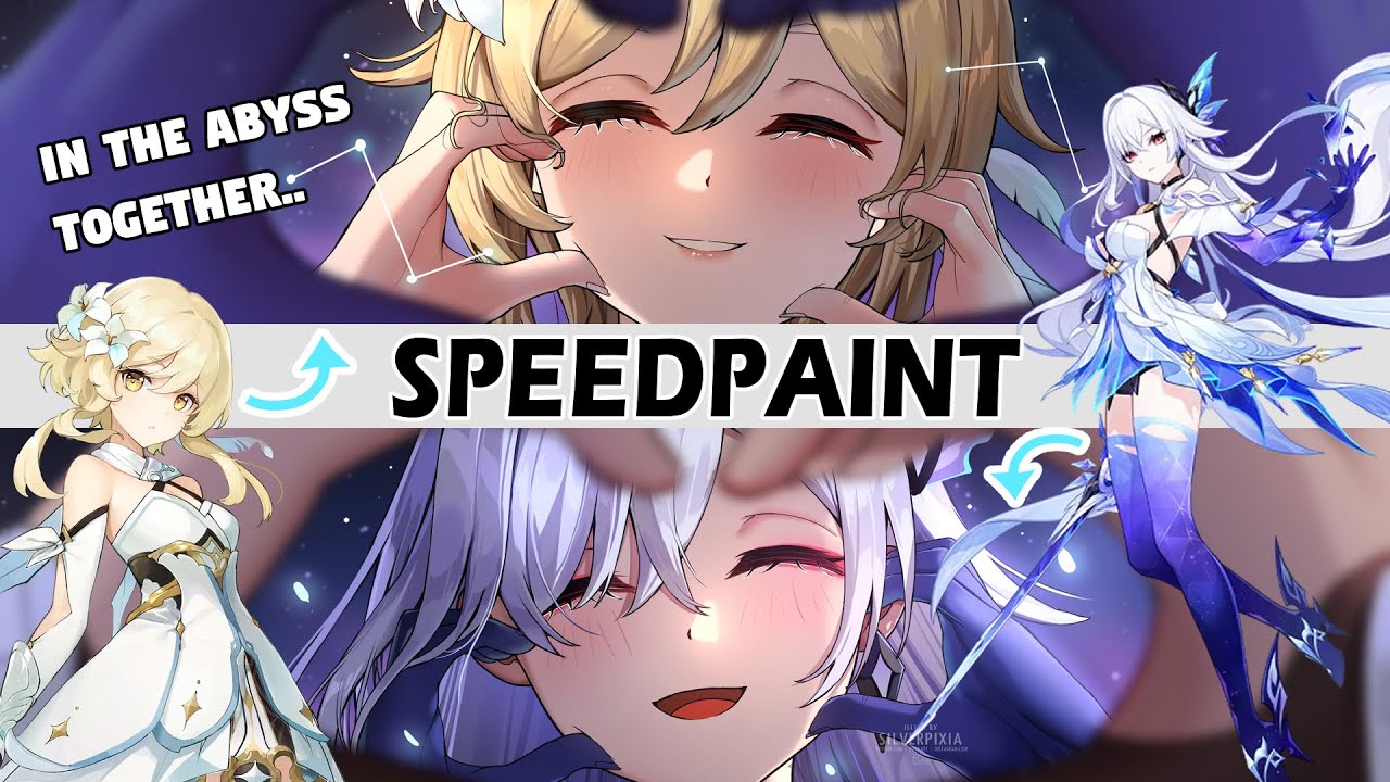 【GENSHIN IMPACT】Speedpaint Skirk and Lumine l Matching X Banner Set! l Clip Studio Paint