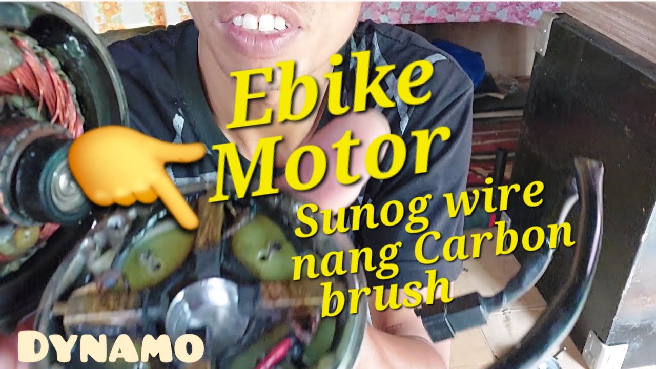 Ebike Motor Sunog ang Wire sa Carbon Brush na contamenated nang Grasa sa ilalim.