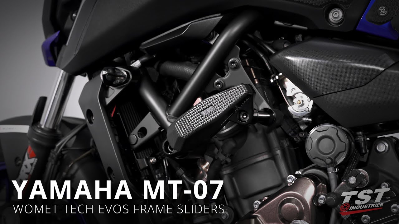 How to install Womet-Tech EVOS Frame Sliders on a 2015+ Yamaha MT-07 by TST Industries
