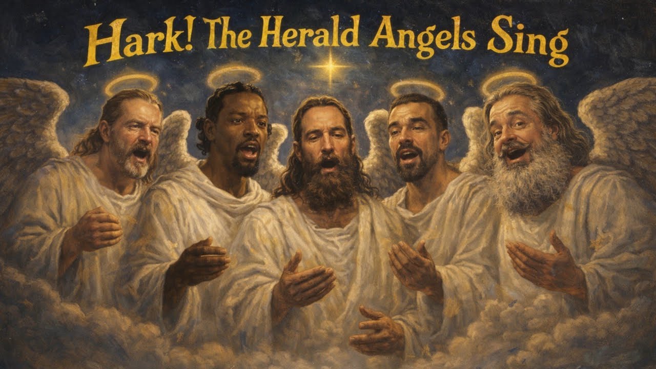 🎵 Hark! The Herald Angels Sing 🎶 [AI Generated Song & Images of friends]
