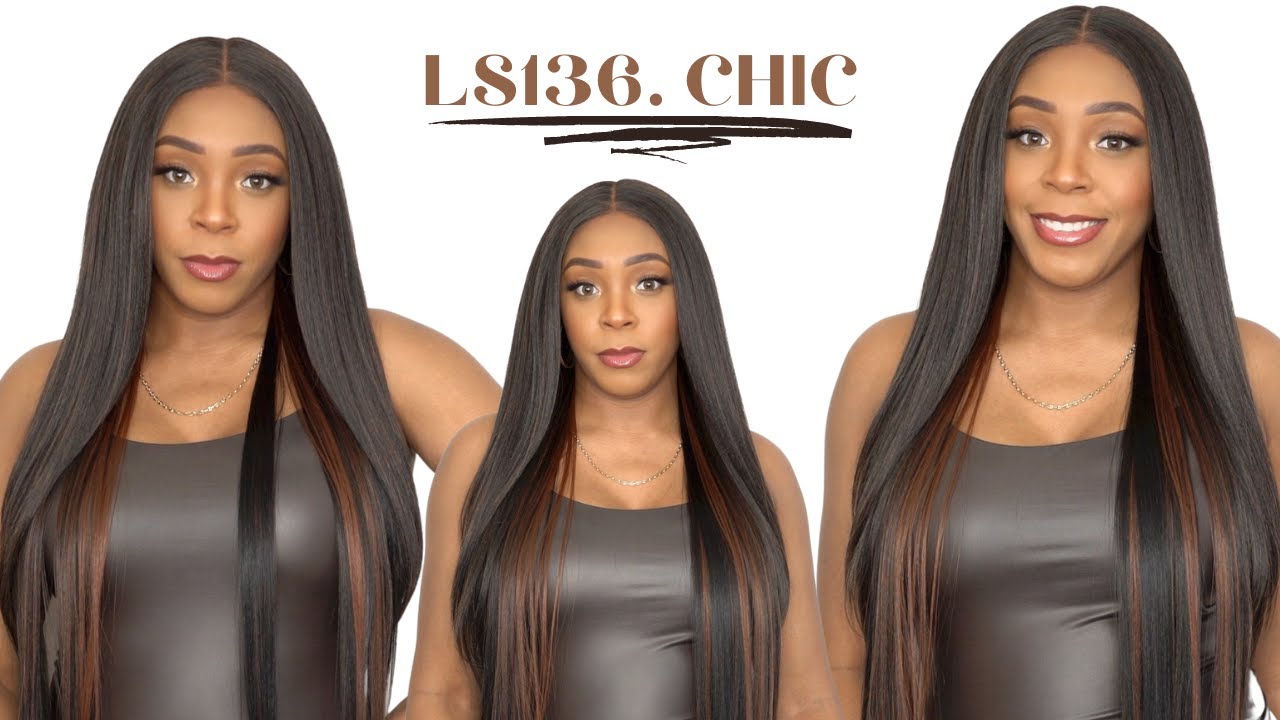 Motown Tress Synthetic Hair HD Invisible Lace 13X6 Faux Skin Wig - LS136 CHIC --/WIGTYPES.COM