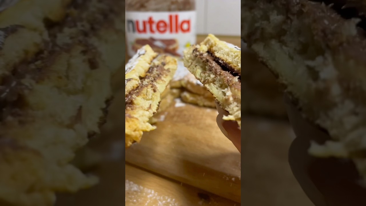 NUTELLA CRUCH TOAST🍞🍫 #asmr #food #youtube #recipe #cucinasana #chocolate #cooking #ricetteveloci