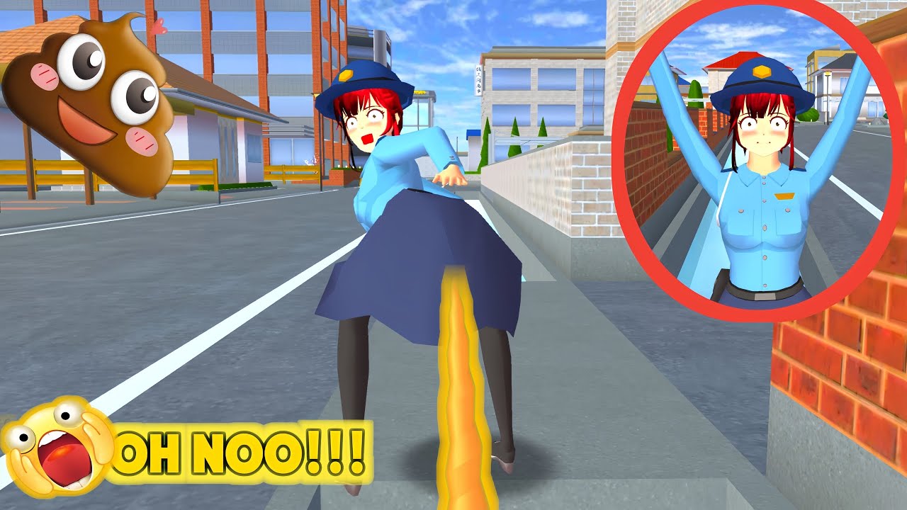 POLISI RINA EEK MENCRET DI PARIT JALAN SAAT MENANGKAP WANITA GILA💩 ||SAKURA SCHOOL SIMULATOR