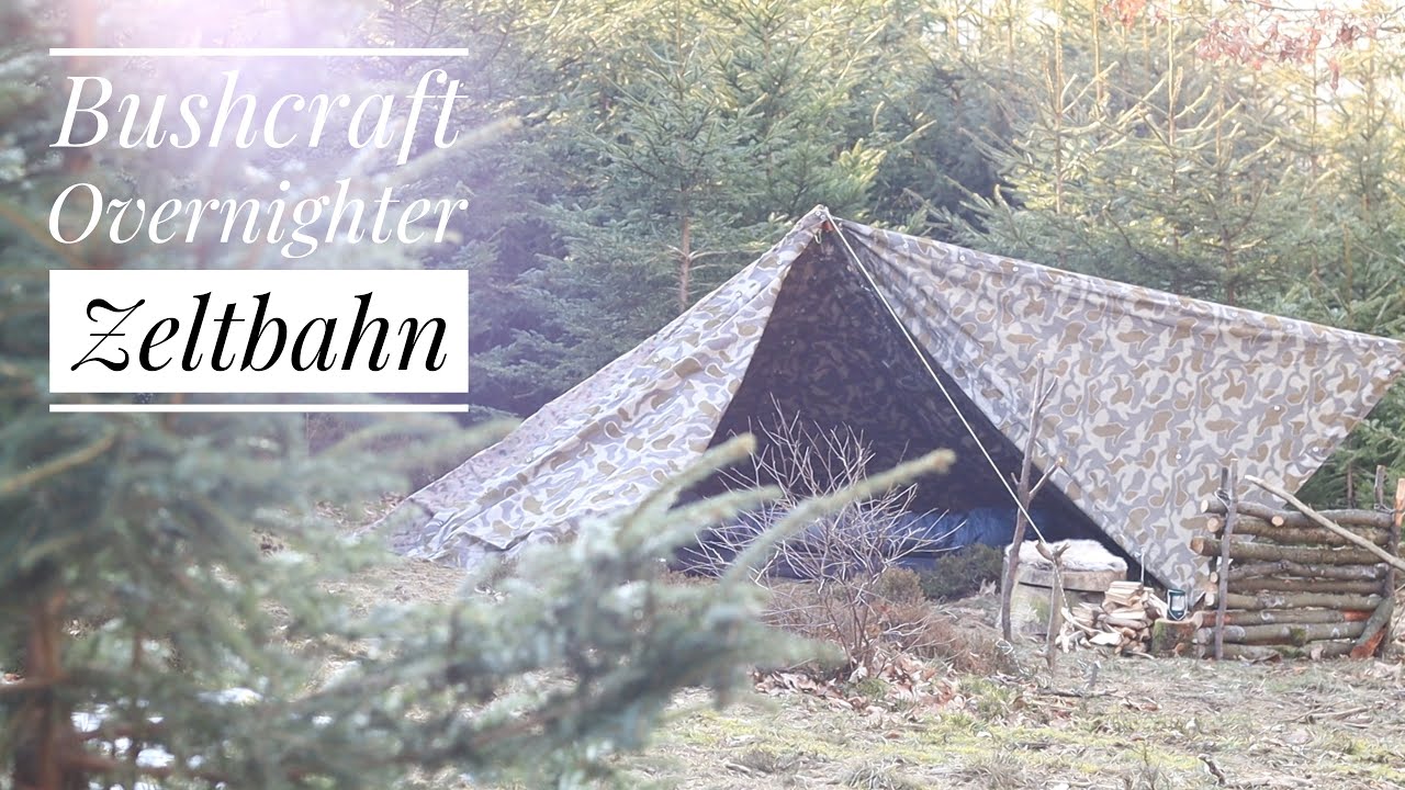 Bushcraft Solo Overnighter mit österreichischer Zeltbahn / One Pot Pasta / ASMR