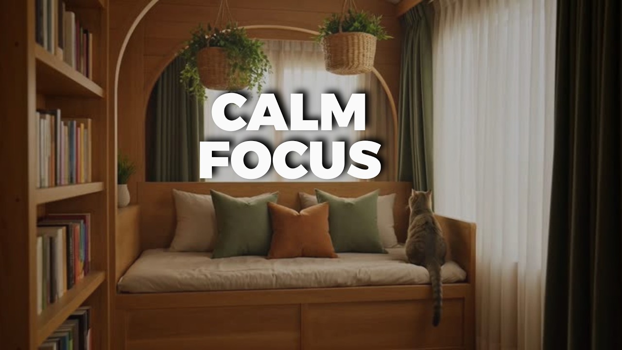 Calm Focus Room 🐈 Study & Deep Work Ambience