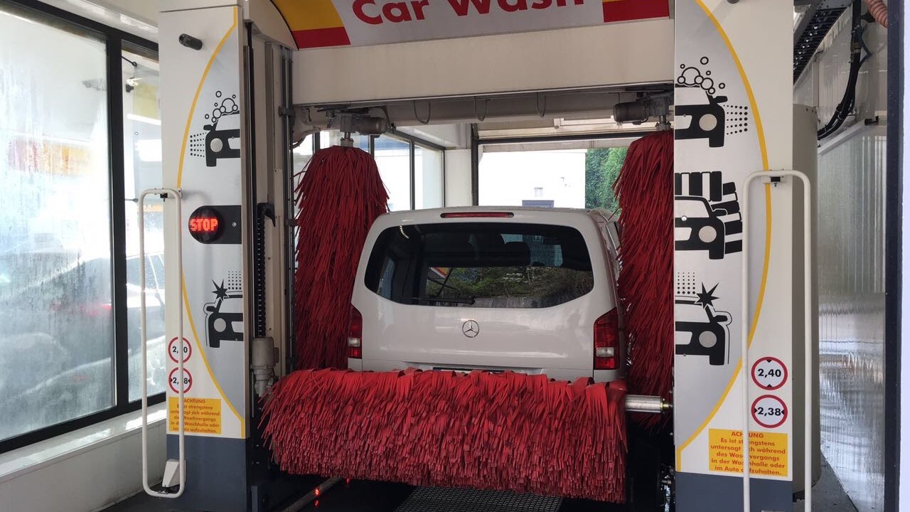 WashTec SoftCare Primo - Shell Car Wash (front view with fail)