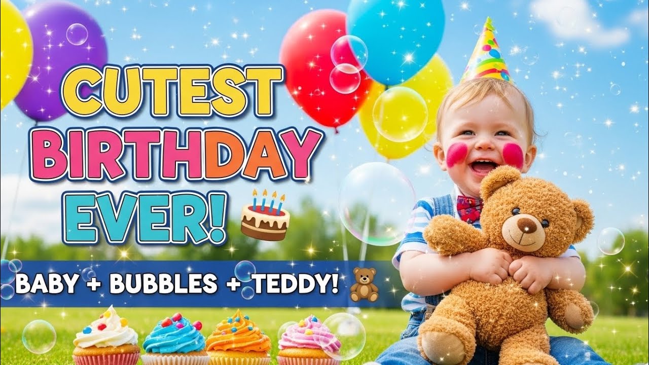 Cutest Baby Birthday Ever 🧸🫧🎂