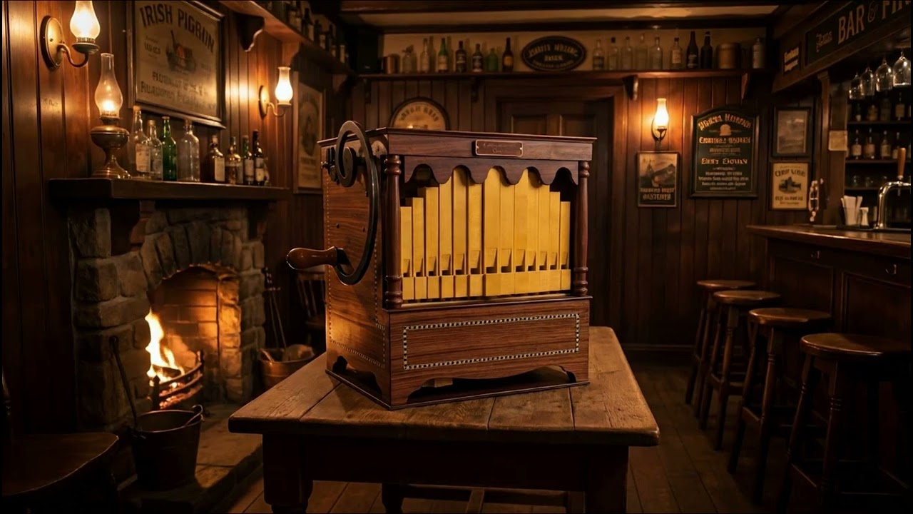Irish Pub Crank Organ 🍀 Galway Girl, Whisky in the Jar & More | Fireside Session