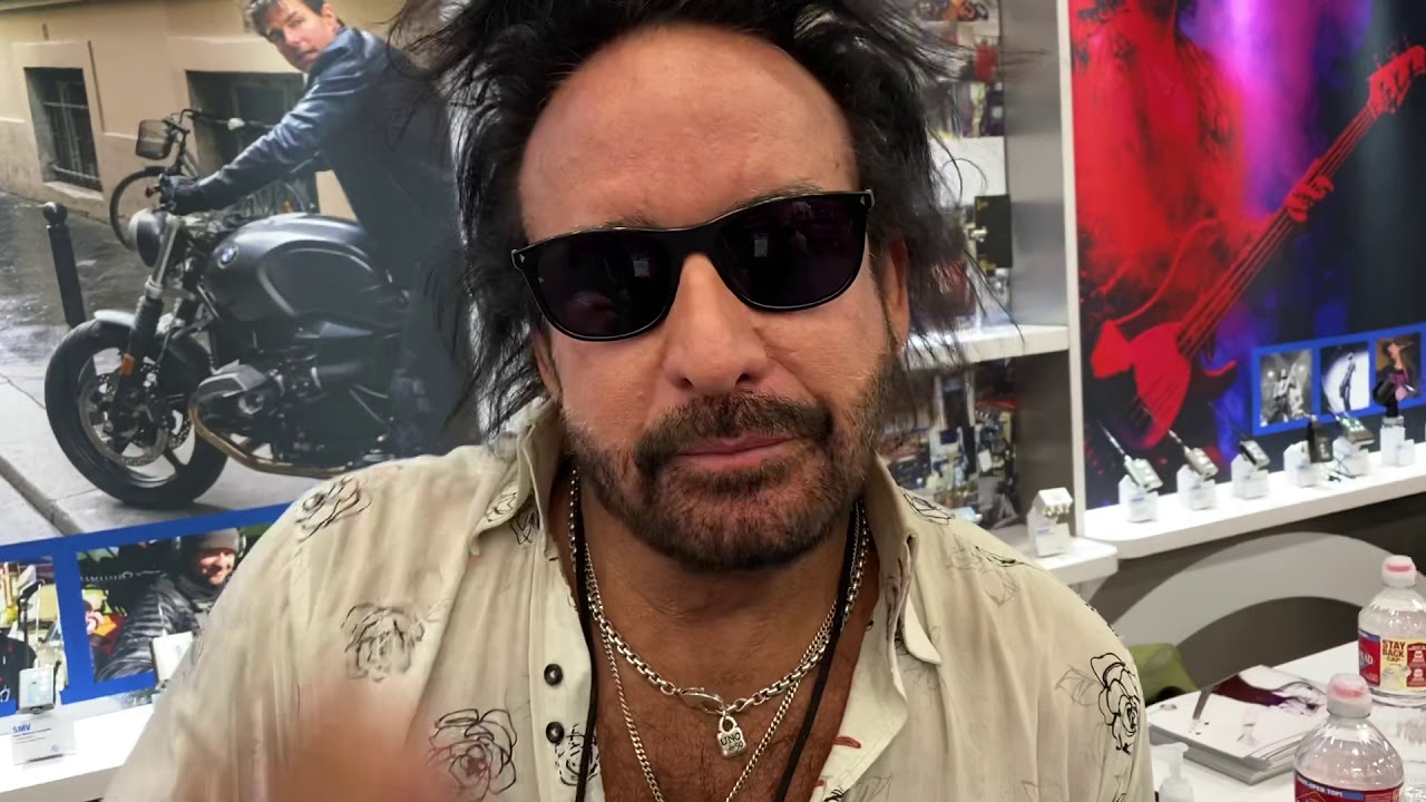 Marco Mendoza of Whitesnake & Thin Lizzy at Lectrosonics booth 1.17.2020 NAMM, Anaheim Ca, USA