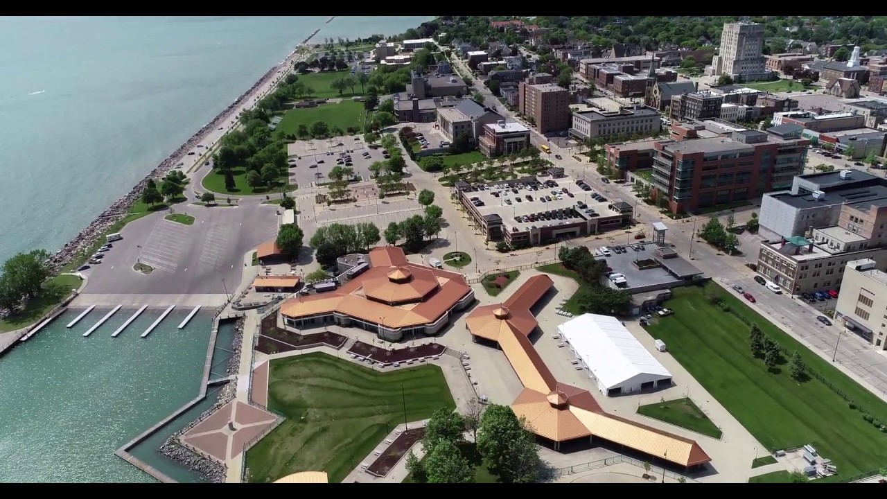 Drone video of Racine Wisconsin Marine & Convention Center Area / DRIVEN Marketing Solutions