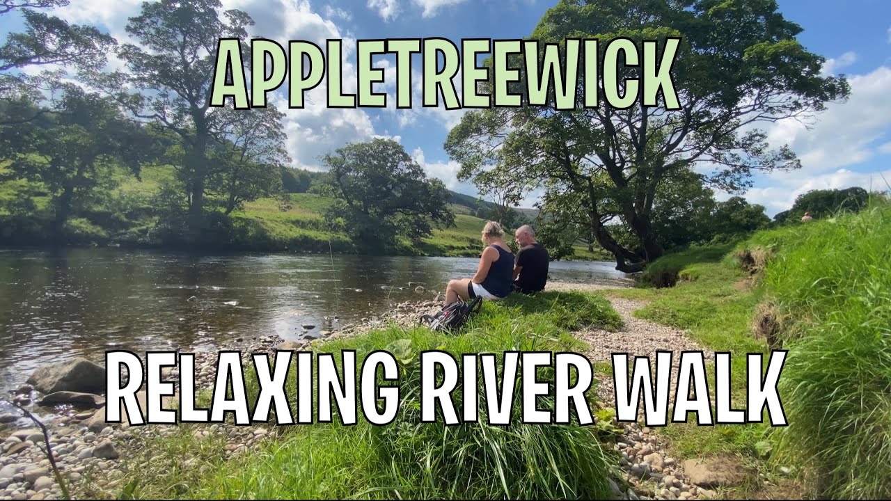 A relaxing walk along the river in Appletreewick in the Yorkshire Dales.
