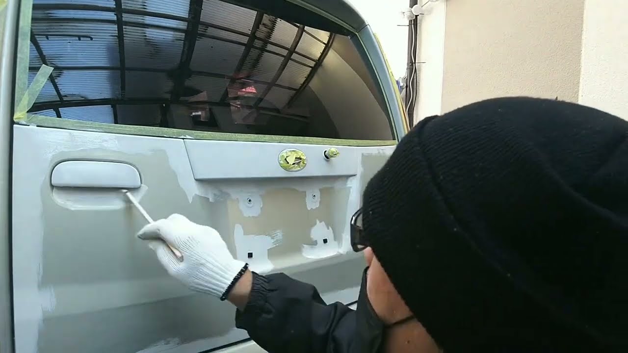 艶あり塗料　ハケとローラーを使って車をAllPAINT【DIY】