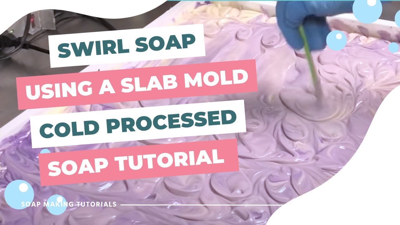 How to Make Swirl Soap Using a Slab Mold | Cold Processed Soap Tutorial 💜