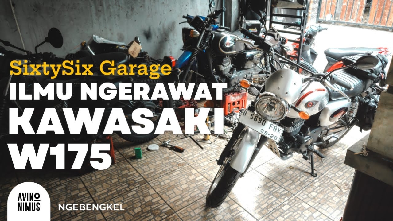 Servis W175 di Om Rieno (SixtySix Garage) dapet bonus ilmu | Bengkel Spesialis Kawasaki W175