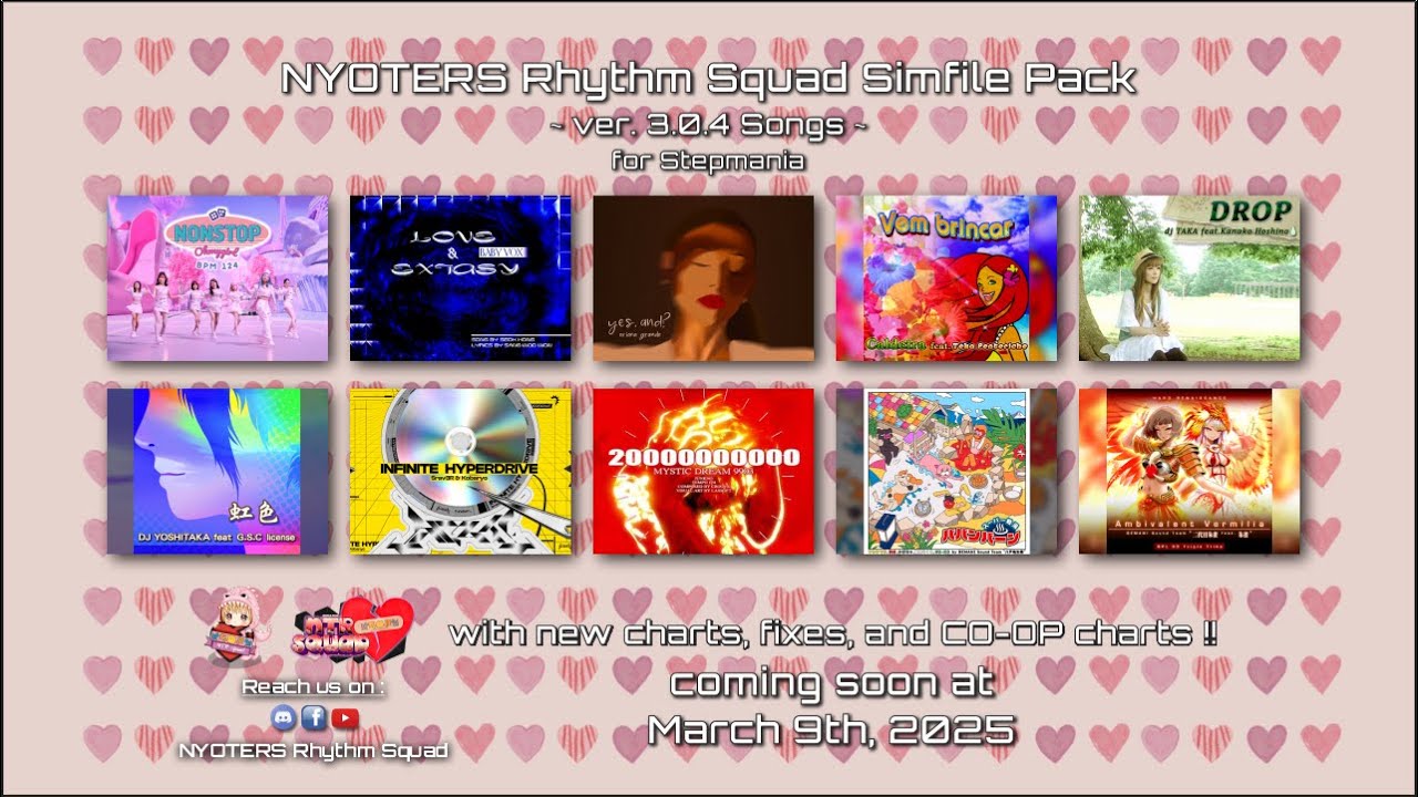 NYOTERS Rhythm Squad Simfiles Pack ver.3.0.4 RELEASE !! (+DOWNLOAD)