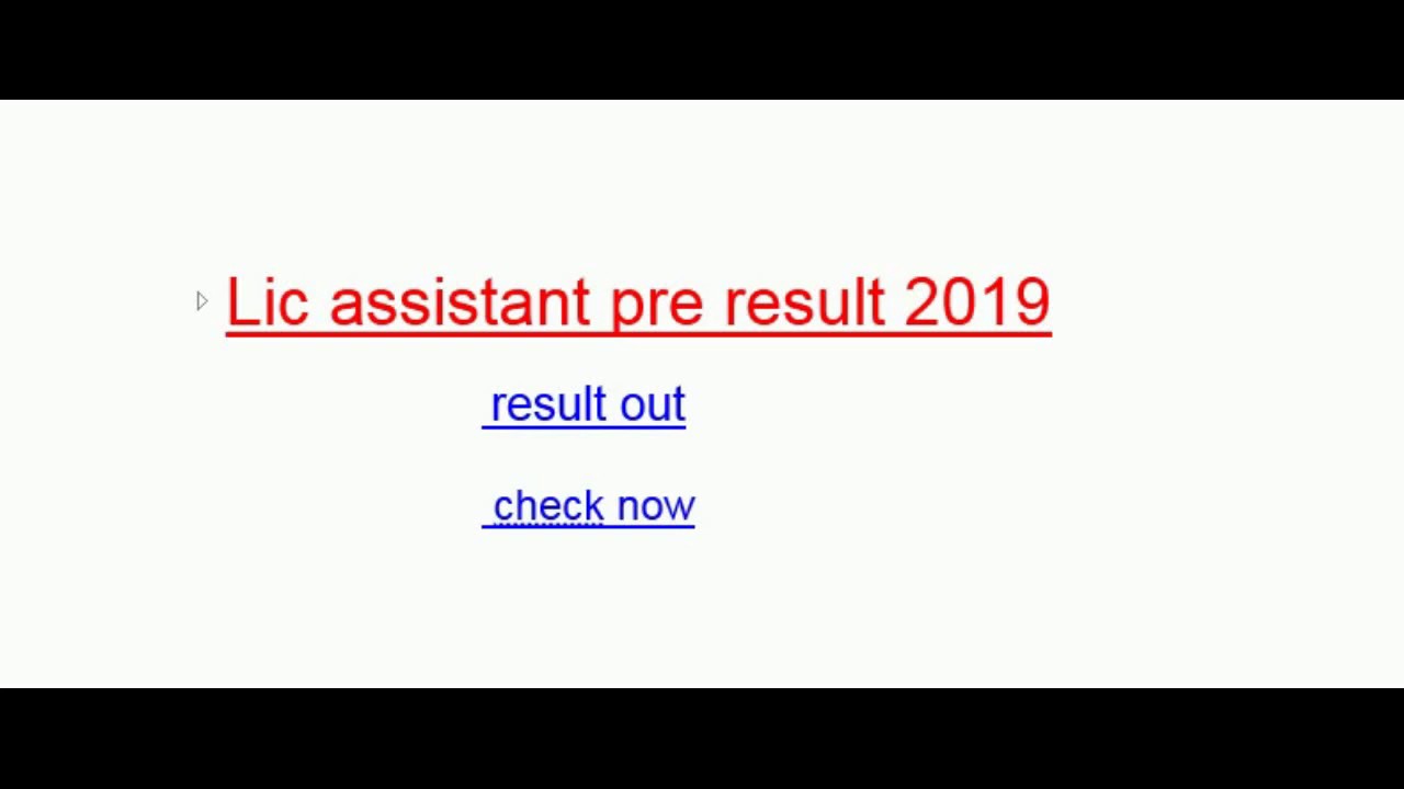 LIC Assistant Prelims Result Out | Check LIC Assistant Result 2019