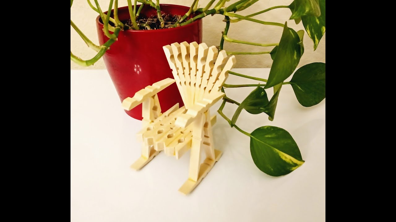 Diy: wooden clothespins chair / clothespins craft