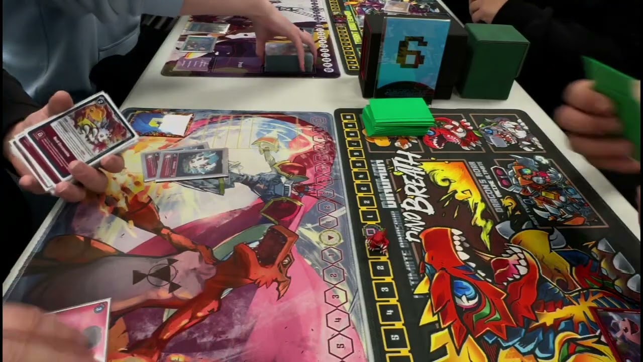 Digimon Match Gamma links (gammon dragon links) vs Tyrannomon