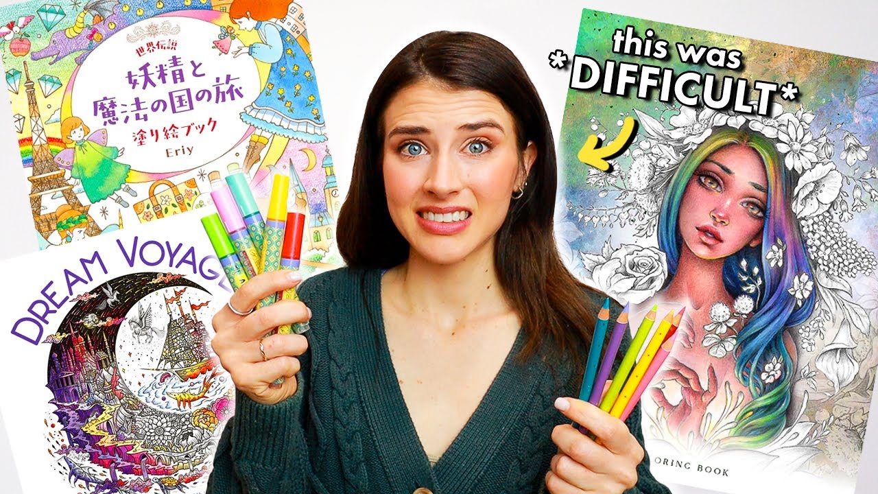I Colored the MOST INTIMIDATING COLORING BOOKS in My Collection...