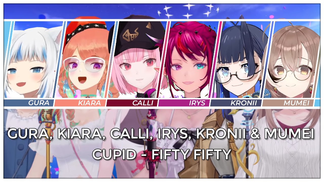 Cupid (Mashup Edit/Mix) [ Not AI ] - Gura, Kiara, Calli, IRyS, Kronii & Mumei [Hololive EN]
