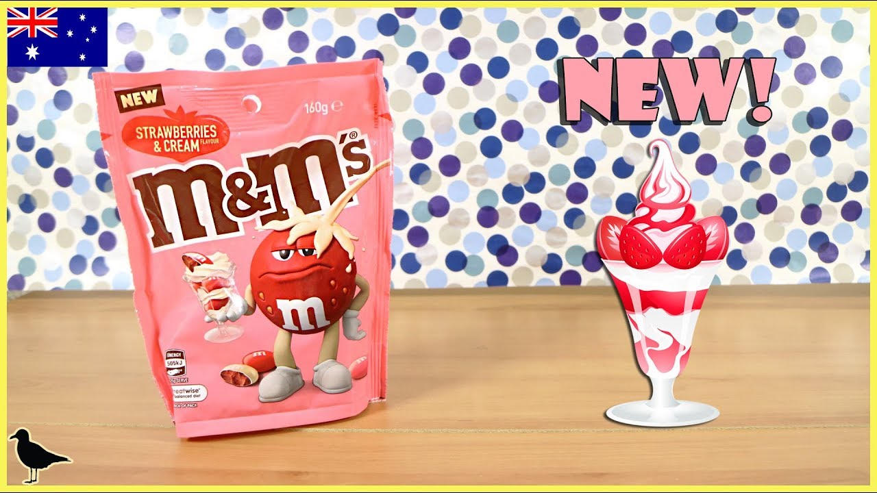 M&M's Strawberries & Cream Flavour Food Tasting Review | Birdew Reviews