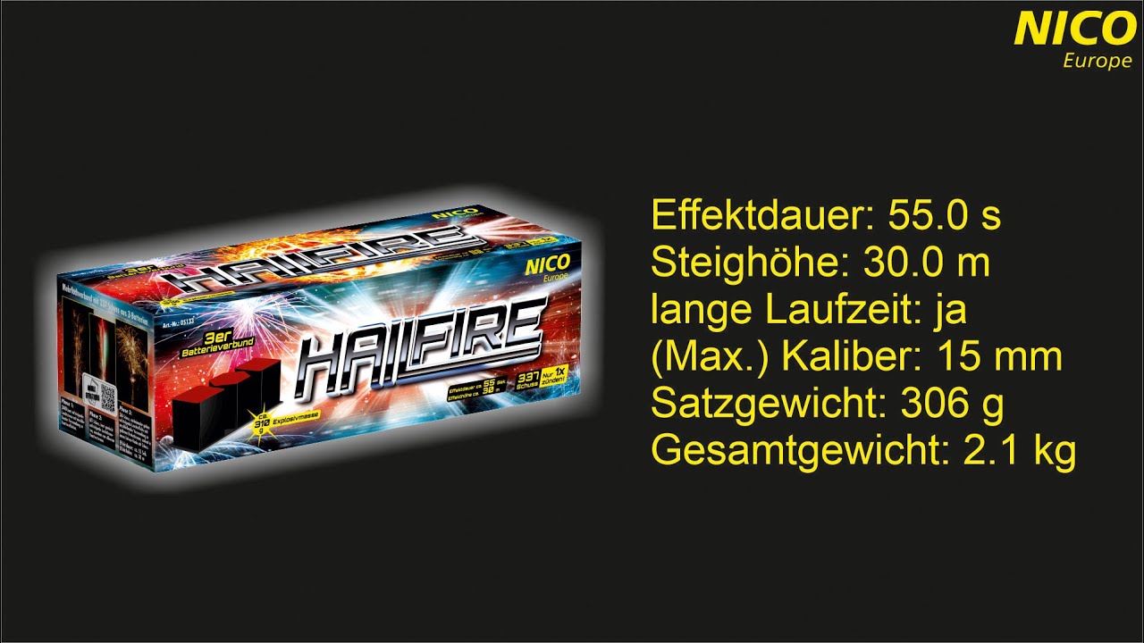 Nico Hailfire Feuerwerksbatterie 05133