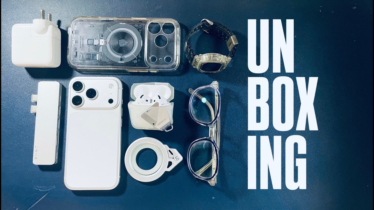 iPhone 17 Pro Silver Unboxing | Privacy Screen Protector | Clear Case | ASMR