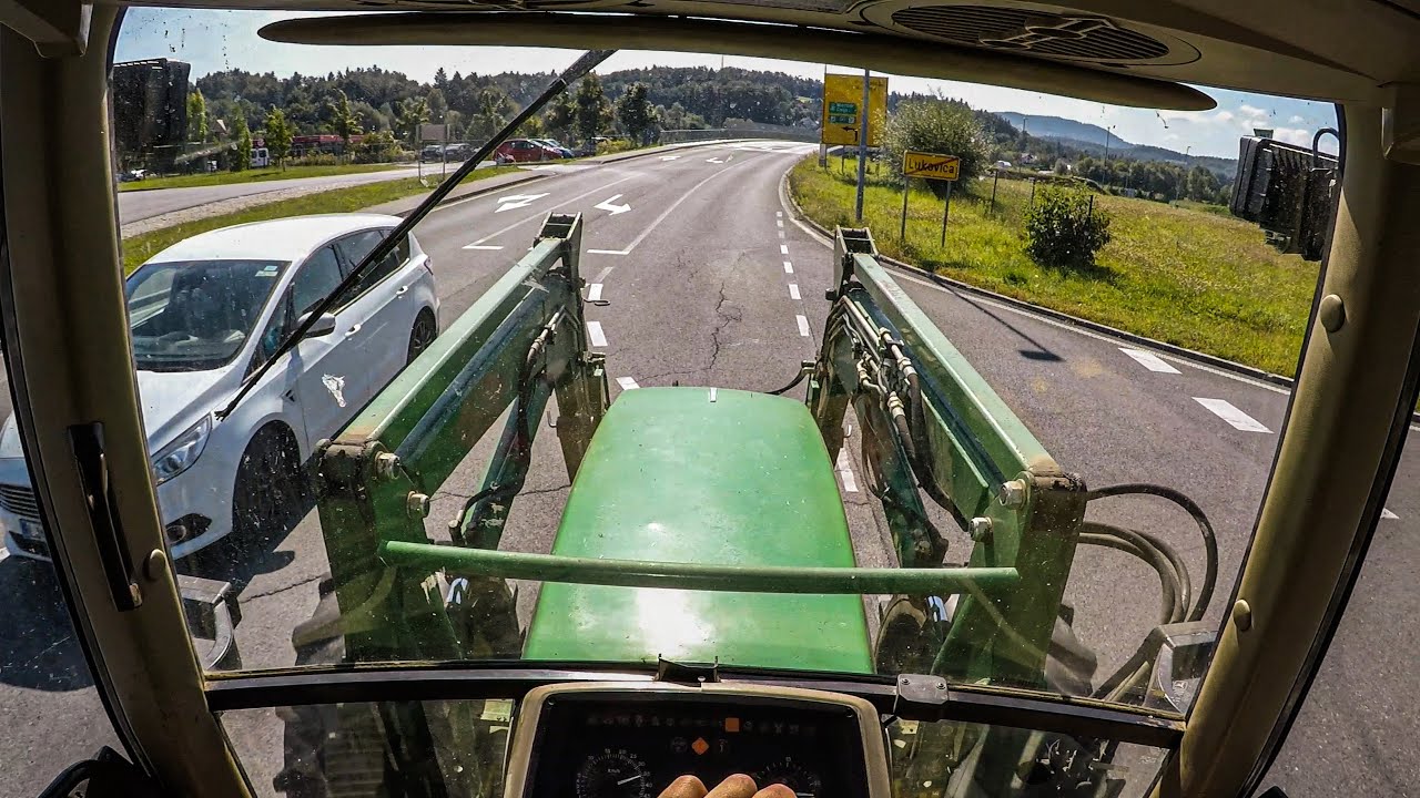 CAB VIEW | JOHN DEERE 6410 | KOŠNJA TRAVE